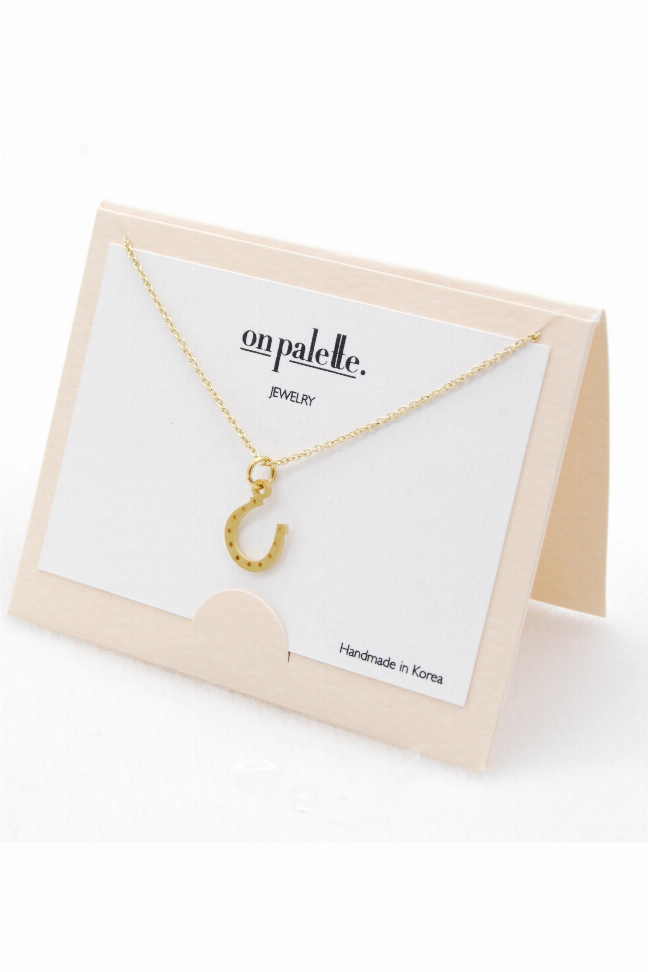 Horse Shoe Pendant Necklaces By DOBBI ( VARIETY OF COLORS AVAILABLE )