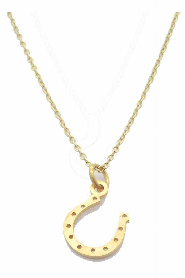 Horse Shoe Pendant Necklaces By DOBBI ( VARIETY OF COLORS AVAILABLE )